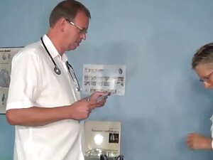 Mature threesome with a hot MILF nurse and a hot doctor