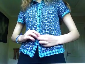 beautiful Russian girl show tits and pussy