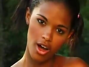 Hot ebony babe anal