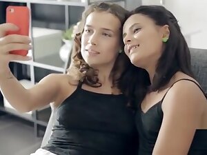 Hot teen 18+ lesbians make love