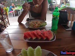 Real amateur Thai teen 18+ cutie fucked after lunch by her temporary boyfriend