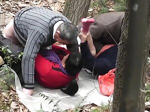 group old grandpa fuck in forest