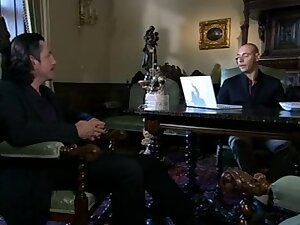 Threesome fucking in a sexy European porn video