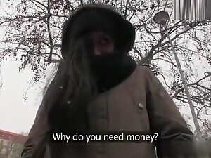 Poor Girl Asks For Money and Gets Fucked POV