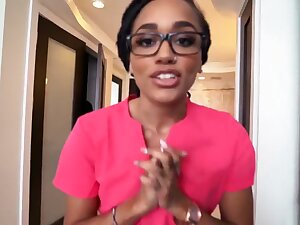 Busty ebony teen 18+ fucks boyfriend