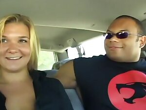 Sexy Blond Takes Three Huge Black Dicks