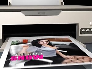 Amazingly Hot Latina in Cute Glasses Banged in Office