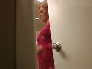 Step mom thought it was Step dad in the bathroom