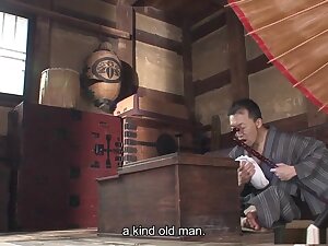 Nene Nagasawa spreads her juicy legs for an old man