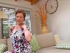 Hairy Mature Romana On Sofa