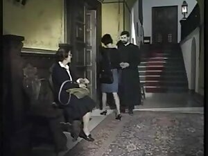 Italian vintage scene with a busty babe getting facial