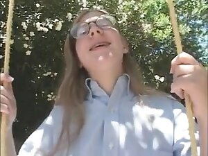 Nerdy Amber in Glasses Interracial Fuck