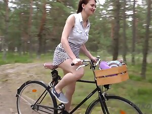 Sonja Naked Bike Riding In The Forest Then Masturbating - EuroCoeds