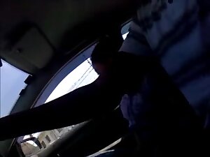 Preggy flash and touch for ride to the hospital