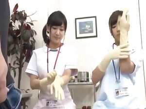 japanese nurse surgical gloves handjob