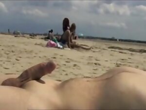 Beach dickflash #10 with cumshot