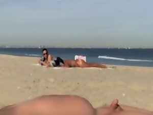 Beach dickflash #5 with cumshot