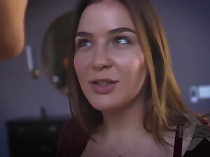 Blair Williams is sucking cock like a real pro, although her boyfriend is not at home
