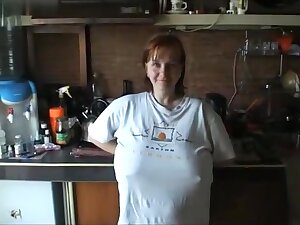 Mature Wife with Massive Tits Exposing Herself