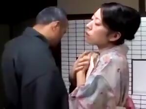 Asian japanese kimono MILF's sex life