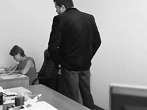 Boss fucks my wife at the office on again. (Slutty secretary)