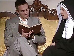 Shy Nun gets her ass fucked and face spermed