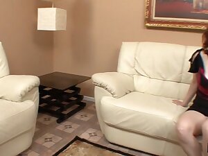 Redhead MILF Mae Victoria Jacks Him Off