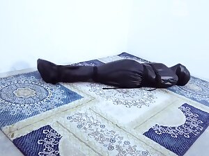 Chinese Girl Struggling In Rubber Bodybags