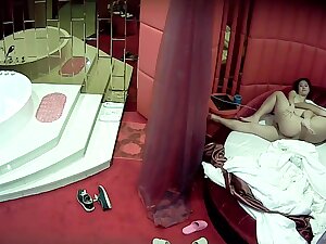 Chinese mature couple in hotel