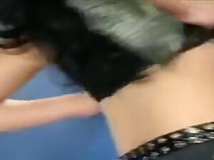 hairy Taiwanese girl striptease dancing
